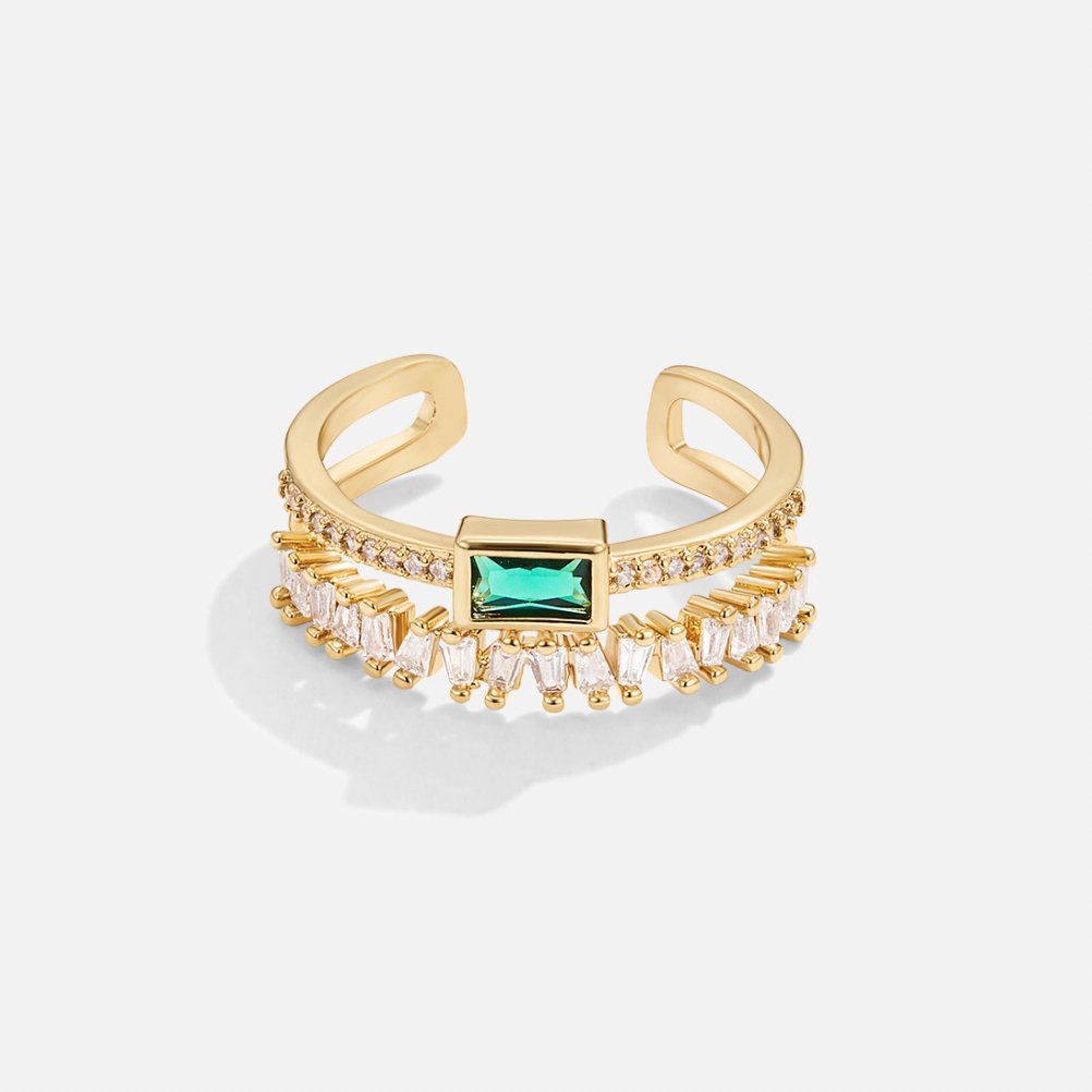 Crystelle Crystal Layered Ring